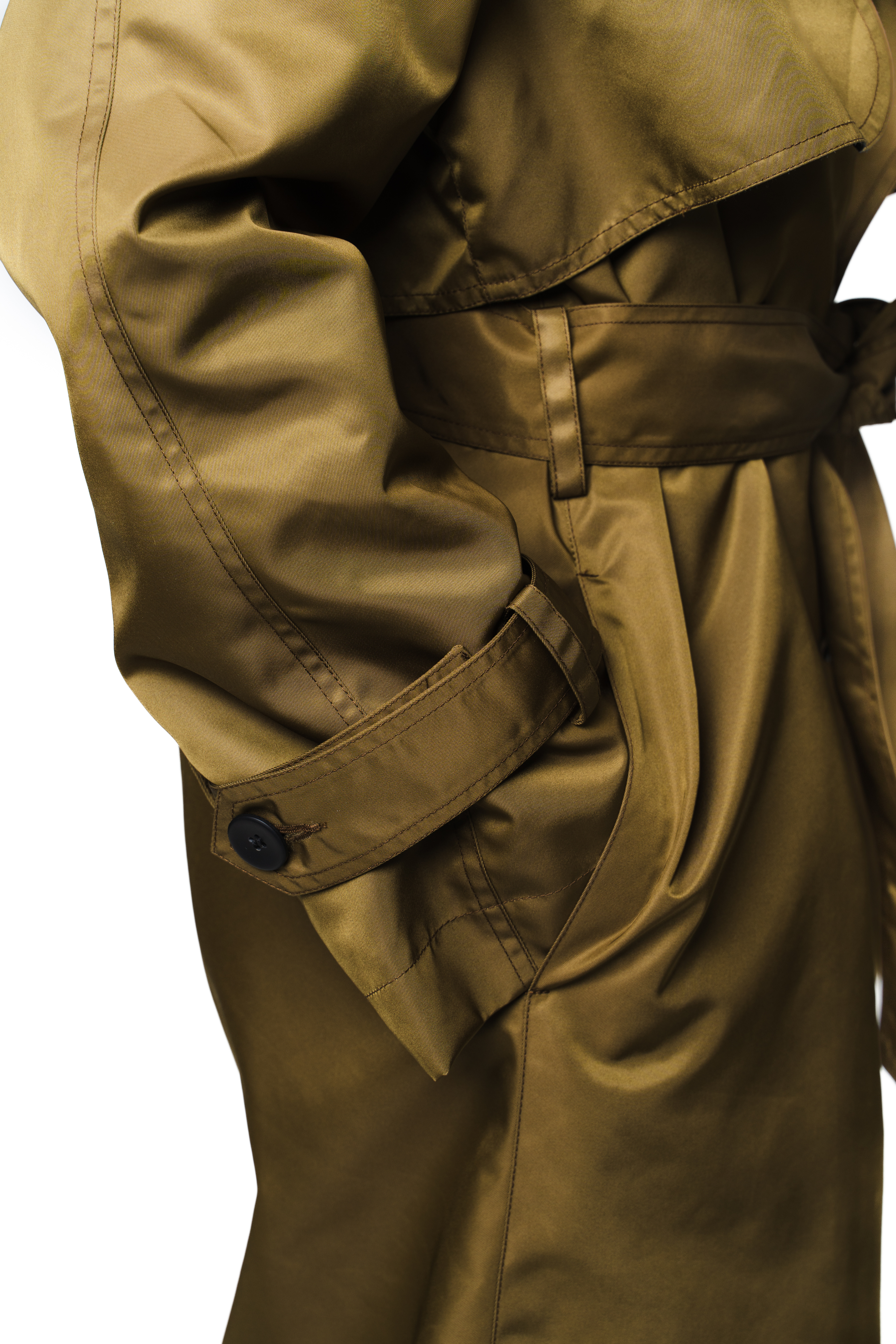 Olive Charm Trench Coat-4