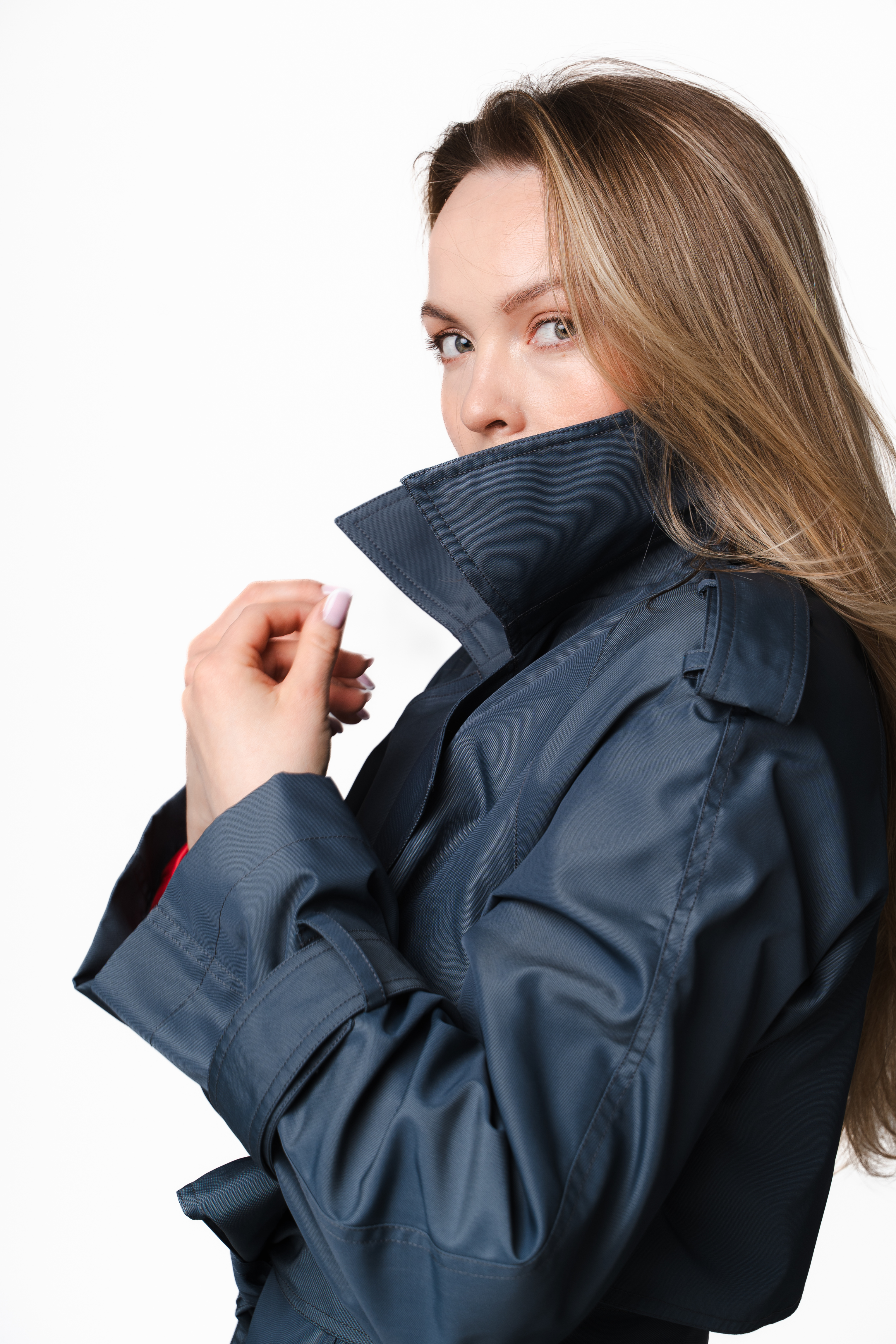 Cool Grey Trench Coat – Red Lining