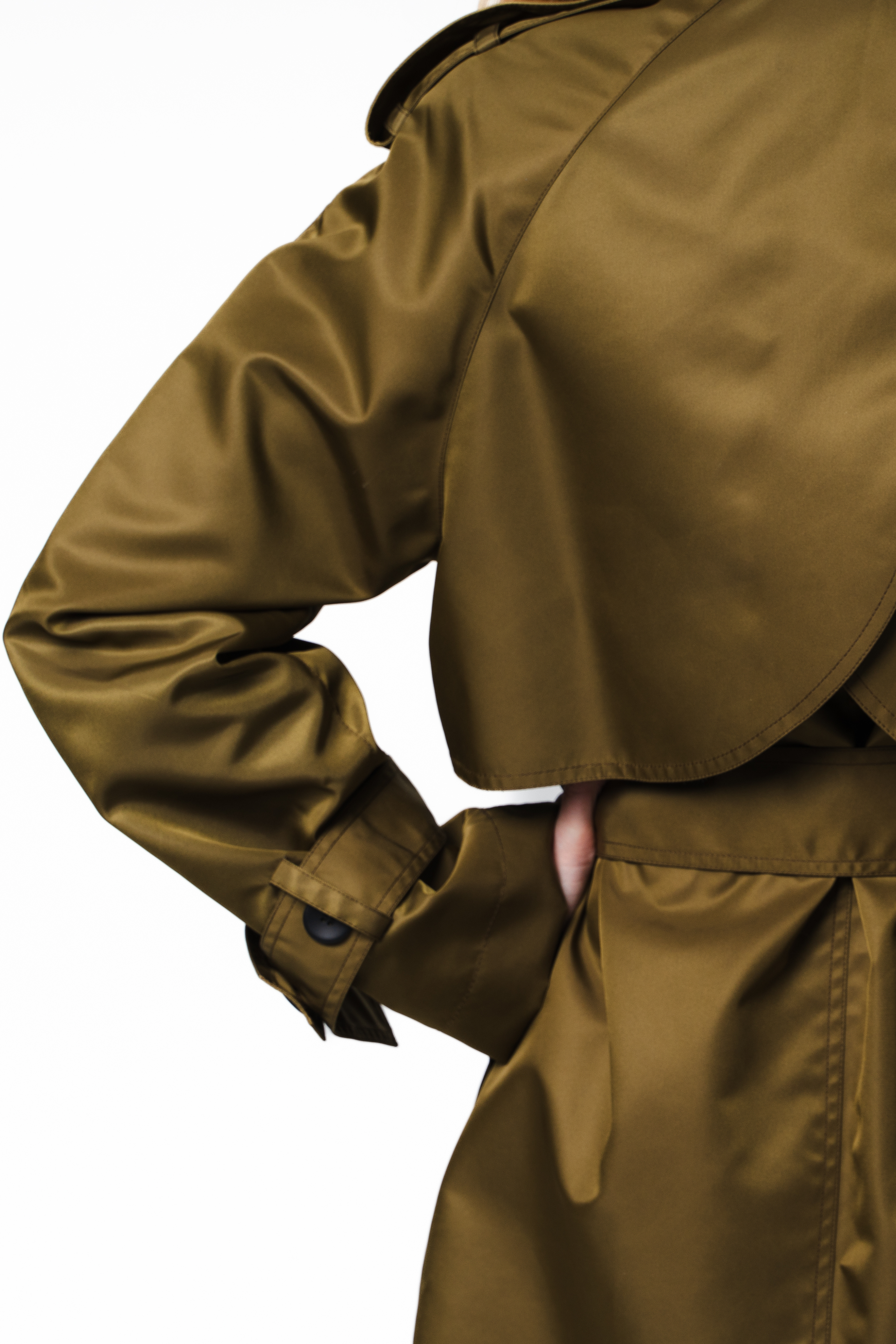 Olive Charm Trench Coat-6