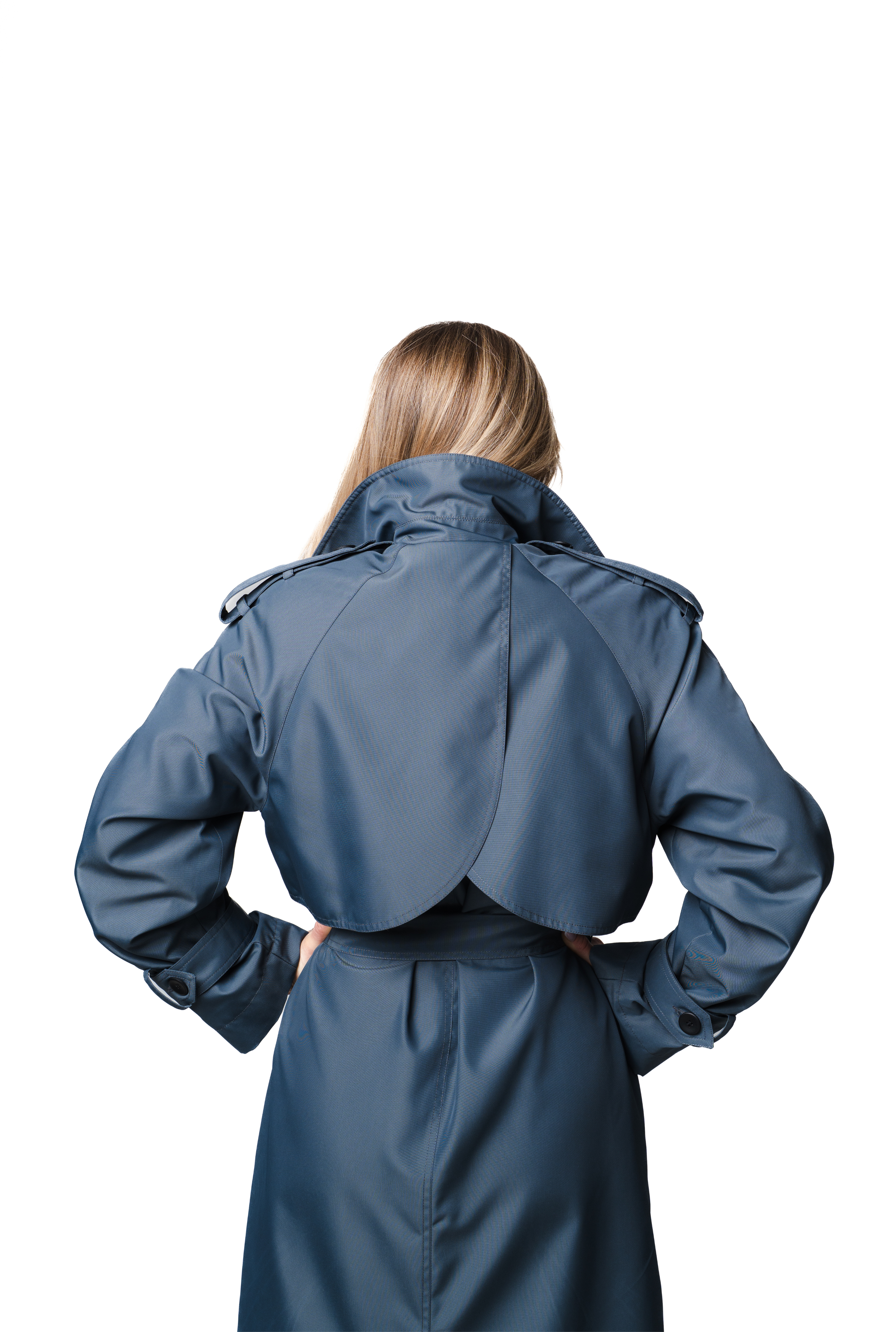 Cool Grey Trench Coat – Red Lining-7