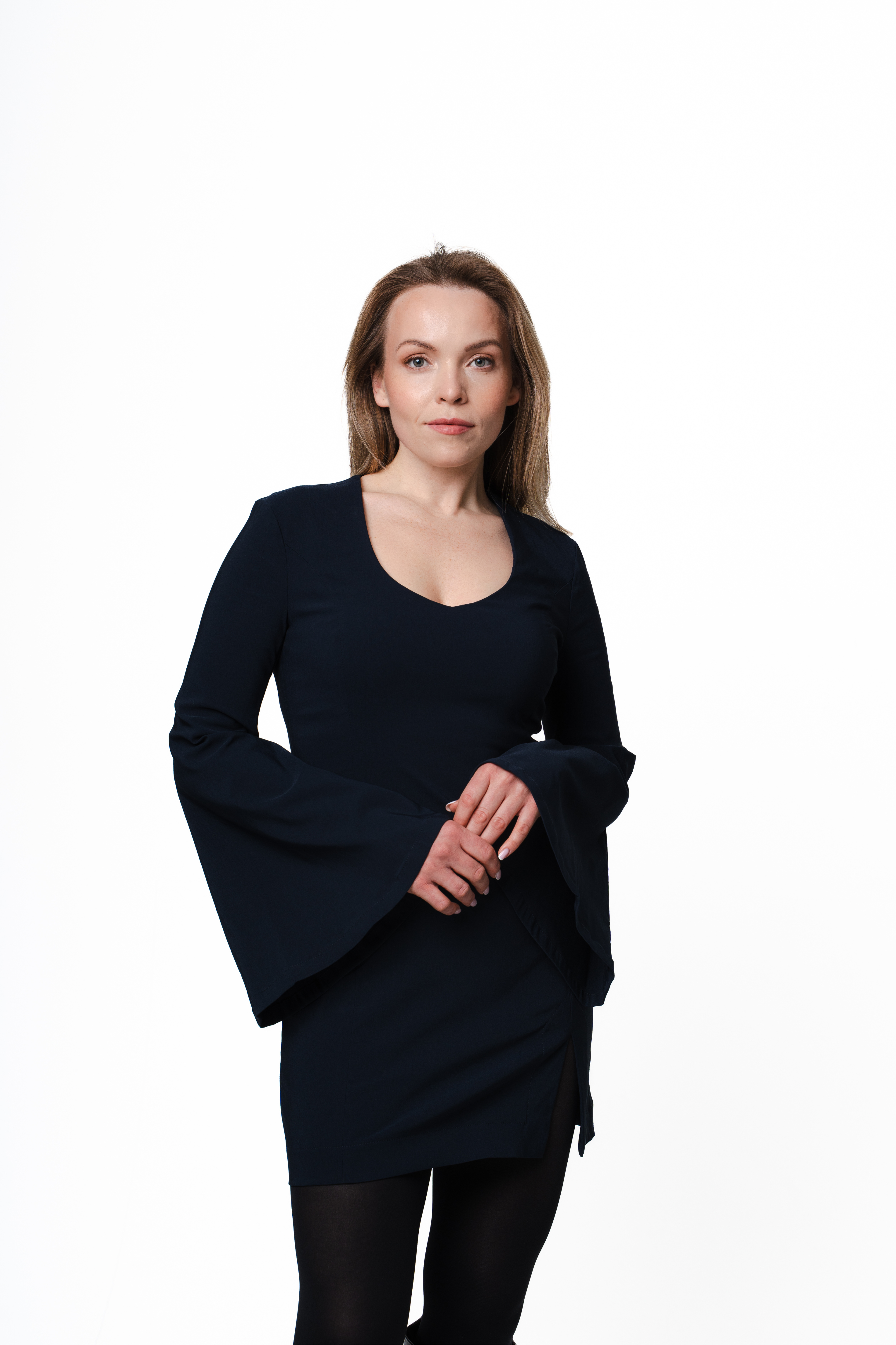 Navy Silhouette Mini Dress-3