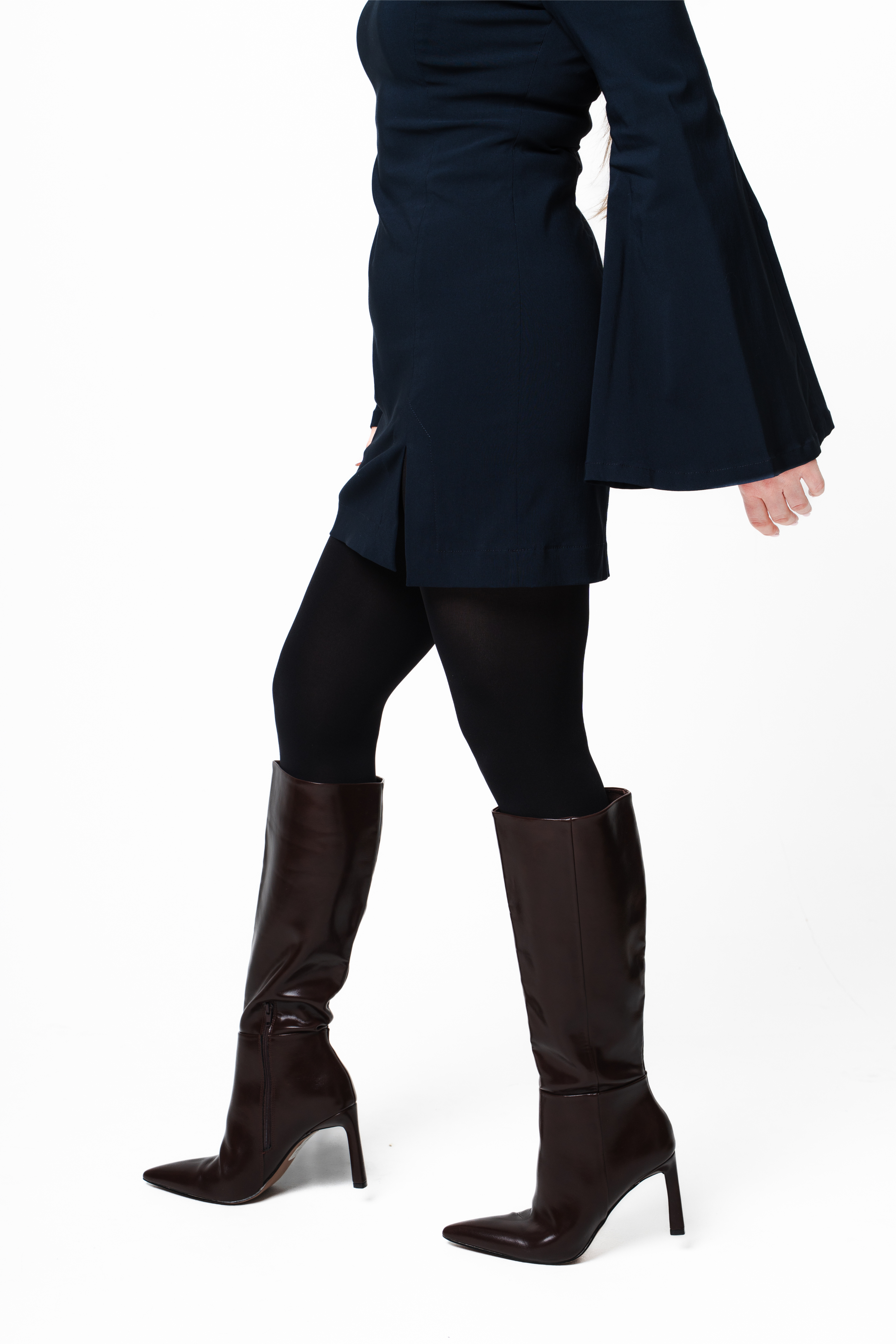 Navy Silhouette Mini Dress-5